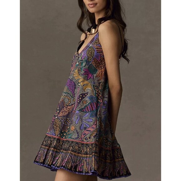 NWT Size 1X - Love The Label Cotton Swing Mini Dress (NWT US$ 228) - Picture 1 of 16